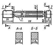Калибр-щуп КЗ для контроля натяга замковой резьбы ниппеля рабочим калибром-кольцом